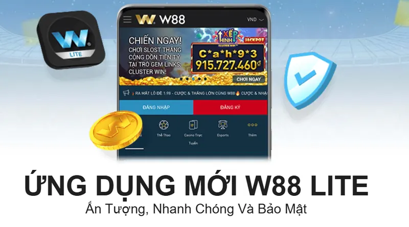 Ứng dụng W88 Lite trên điện thoại với sảnh thể thao và casino